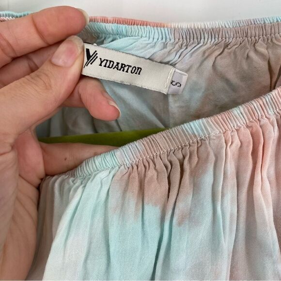 Yidarton Women’s Tie Dye Off the Shoulder Maxi Slip Dress size S - Picture 2 of 3